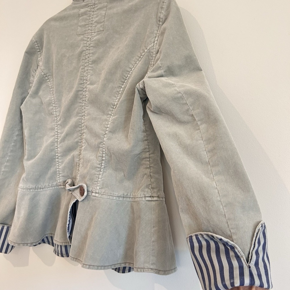 Pilcro and the Letterpress Jacket Women's Sz 6 Corduroy Blazer Flip Cuff Office - Picture 6 of 12